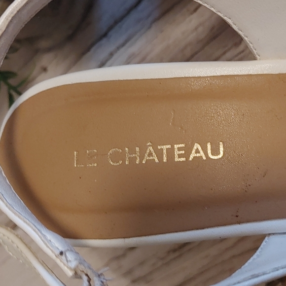 Chateau White leather platforms shoes slip ons women size 38 - Picture 7 of 15